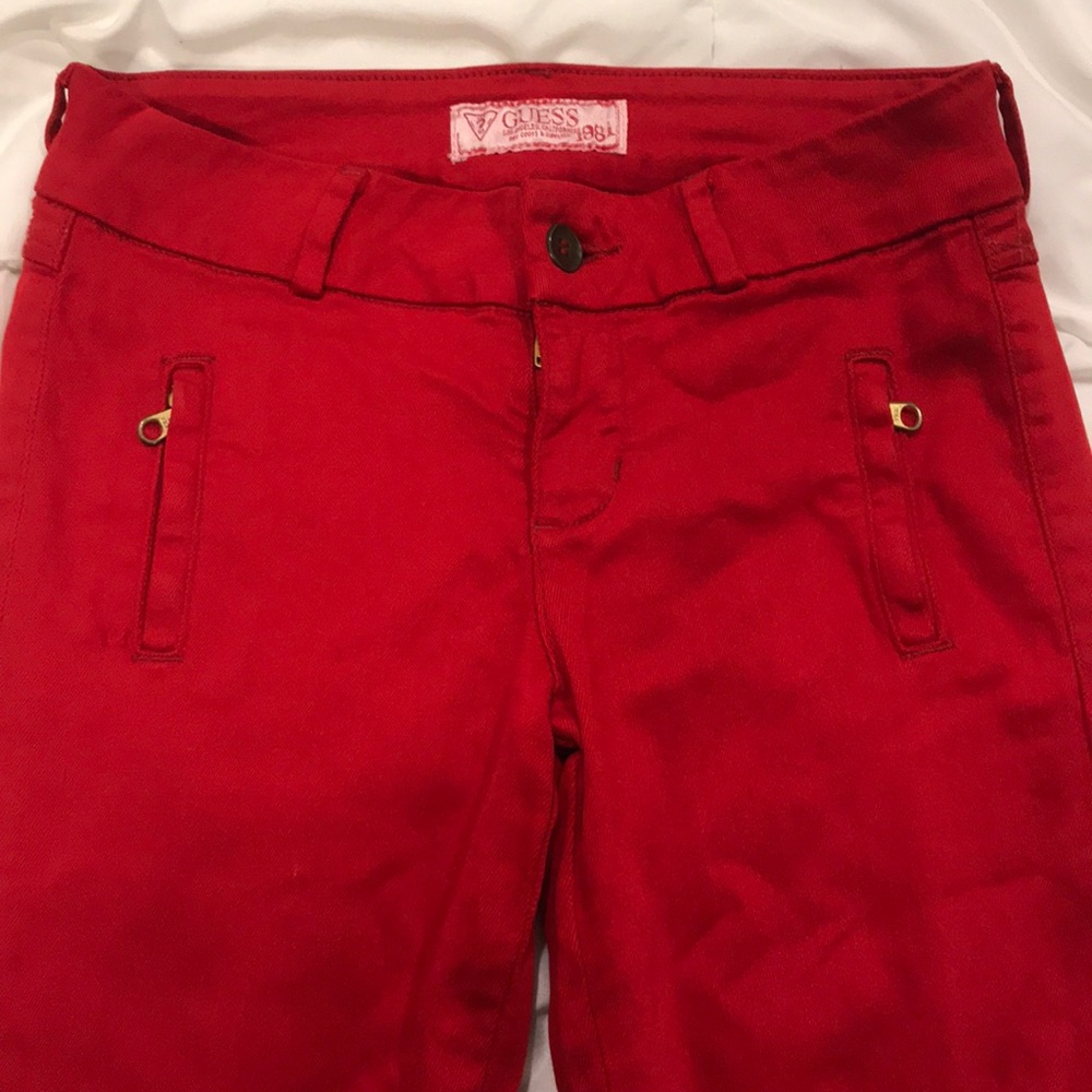Guess Red Flared Jeans